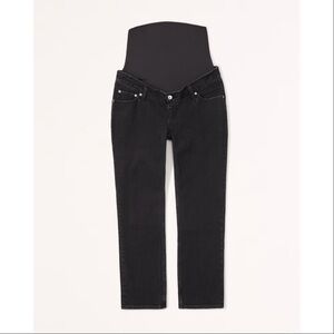 ABERCROMBIE & FITCH | Long Maternity Jeans Black Ankle Straight Stretch
